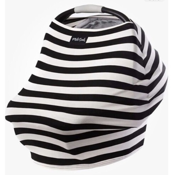 Milk Snob Original Multi-Use Carseat and Nursing Cover Black and White Stripe - Picture 1 of 5